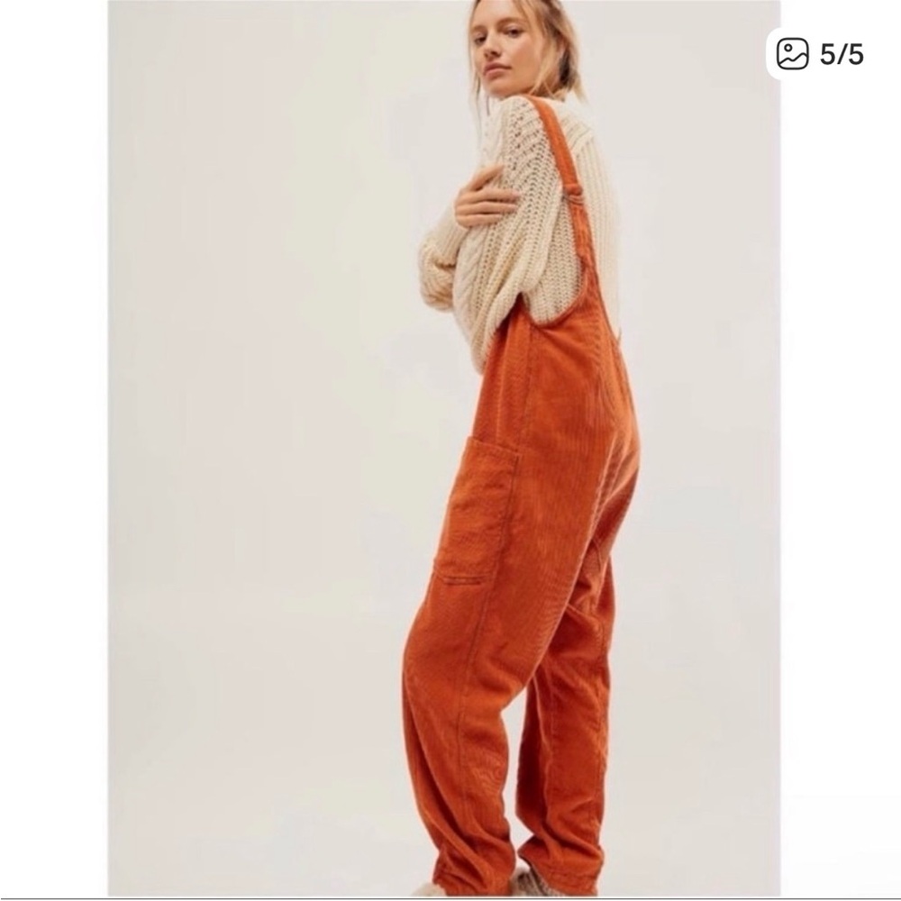We The Free Corduroy Jumpsuit Burnt Orange Medium - Picture 8 of 16